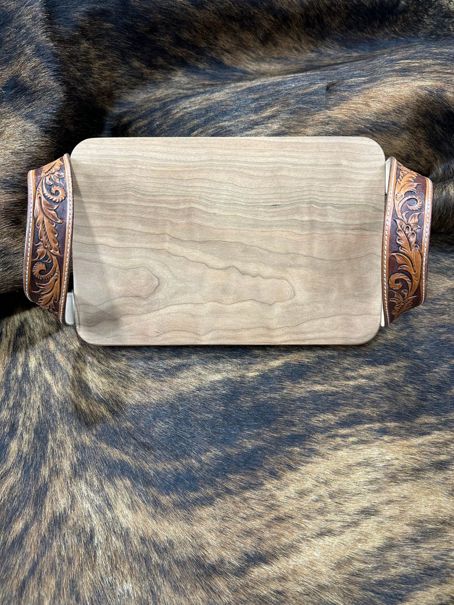 Leather Handle Cutting Board