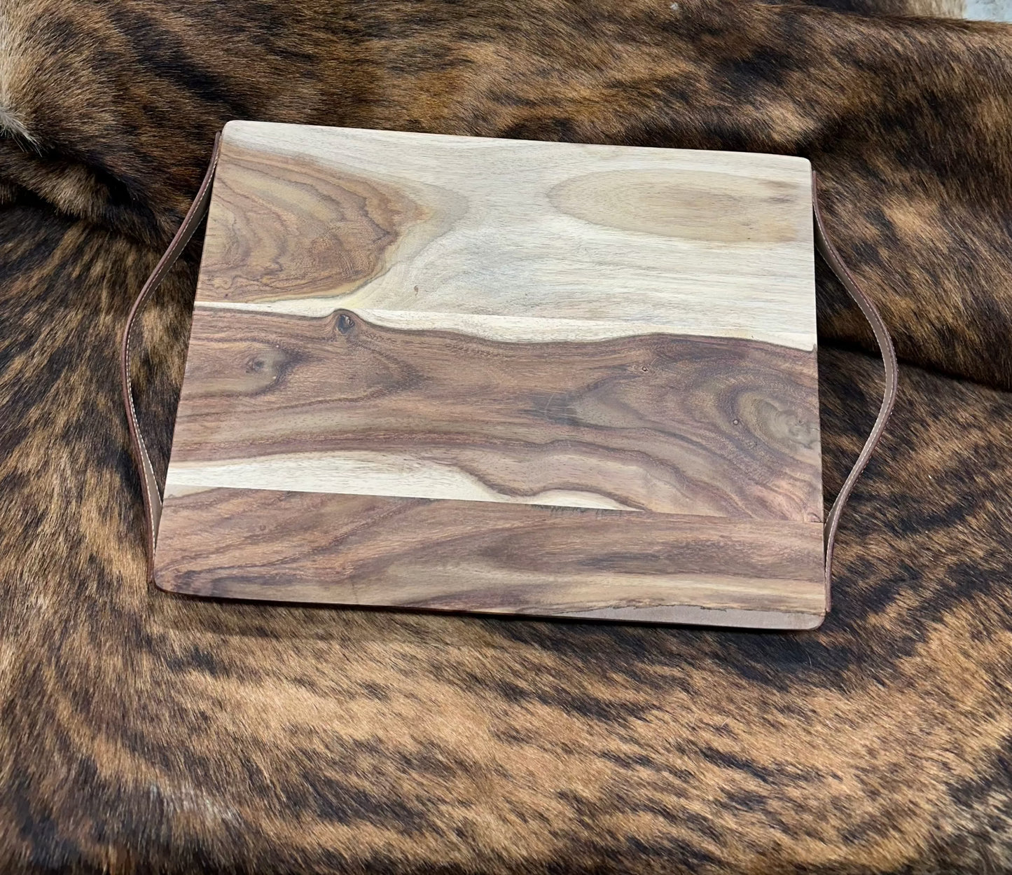Leather Handle Cutting Board