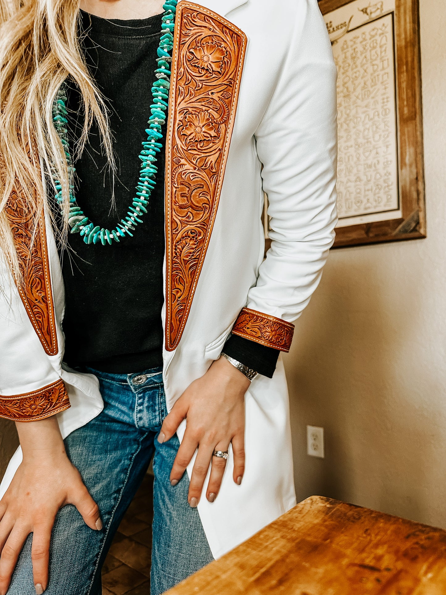 Custom Tooled Leather Blazer-DEPOSIT ONLY
